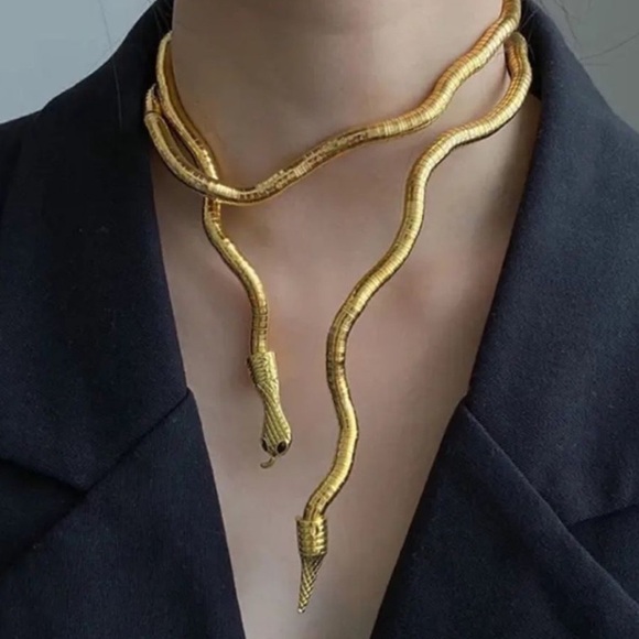 Anthropologie Jewelry - Serpent multi  Gold Snake Necklace
